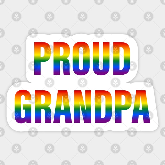 Rainbow Proud Grandpa LGBTQ Pride Sticker by Rainbow Nation